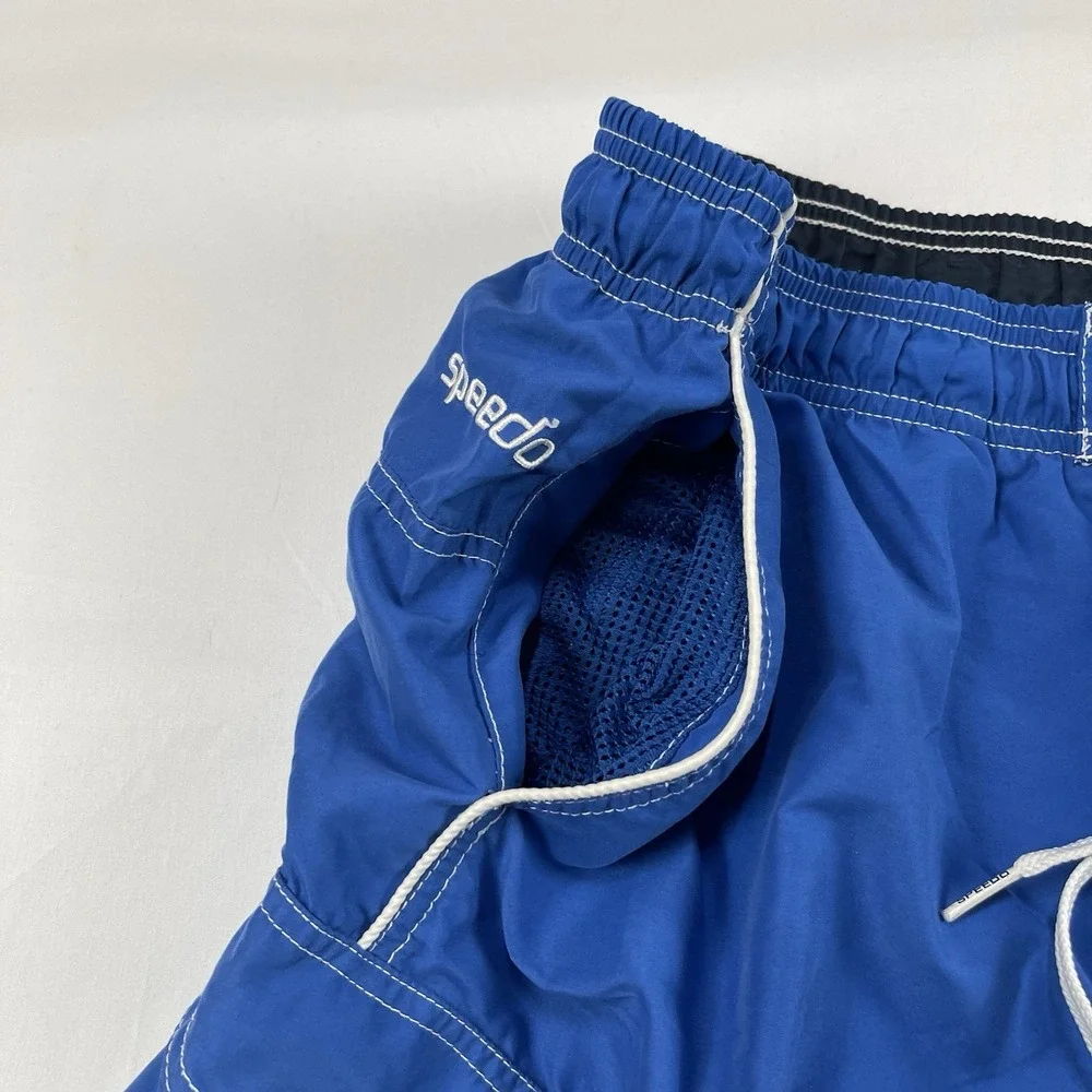 Speedo Swim Trunks Mens Size XL Blue Board Shorts Bathing Suit Lined